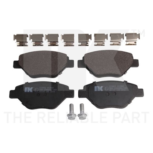 Bremsbelagsatz, Scheibenbremse NK 223952 f&uuml;r RENAULT, Vorderachse