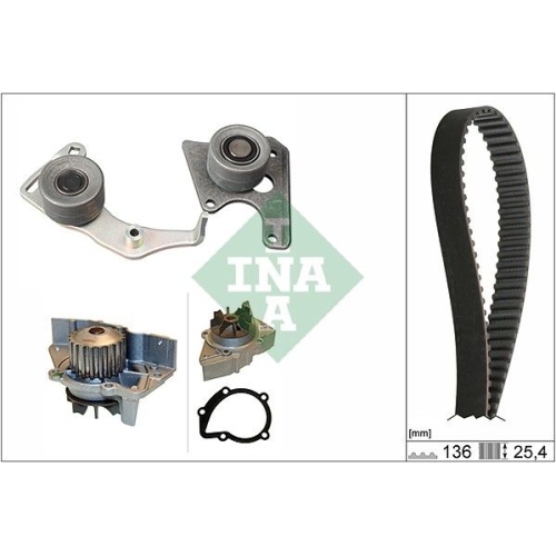 Wasserpumpe + Zahnriemensatz INA 530 0096 31 f&uuml;r CITRO&Euml;N FIAT PEUGEOT