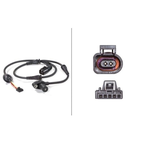 Sensor, Raddrehzahl HELLA 6PU 012 806-181 f&uuml;r AUDI, Vorderachse, links, rechts