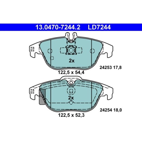 Bremsbelagsatz, Scheibenbremse ATE 13.0470-7244.2 ATE Ceramic f&uuml;r MERCEDES-BENZ