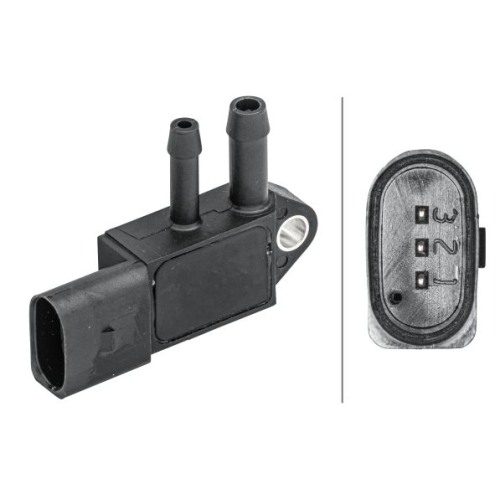 Sensor, Abgasdruck HELLA 6PP 009 409-231 f&uuml;r AUDI PORSCHE SEAT SKODA VW