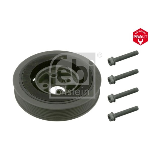 Febi Bilstein 1x 33566 Riemenscheibe (entkoppelt) f&uuml;r Kurbelwelle, mit Schrauben