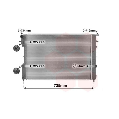 K&uuml;hler, Motork&uuml;hlung VAN WEZEL 37002248 *** IR PLUS *** f&uuml;r OPEL