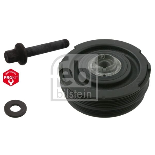 Febi Bilstein 33583 Riemenscheibe (entkoppelt) f&uuml;r Kurbelwelle, mit Schraube und Scheibe , 1 St&uuml;ck