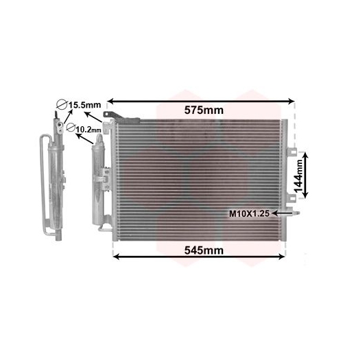 Kondensator, Klimaanlage VAN WEZEL 43005417 f&uuml;r RENAULT