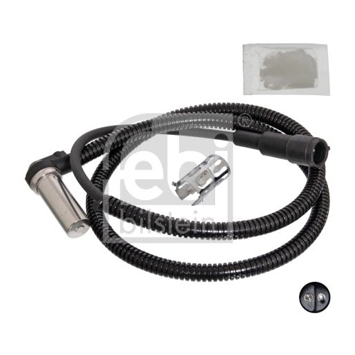 Febi Bilstein 104543 ABS-Sensor mit H&uuml;lse und Fett, 1 St&uuml;ck