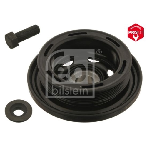 Febi Bilstein 1x 33600 Riemenscheibe (entkoppelt) f&uuml;r Kurbelwelle, mit Schraube & Scheibe