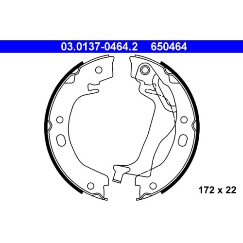 Bremsbackensatz, Feststellbremse ATE 03.0137-0464.2 f&uuml;r TOYOTA, Hinterachse