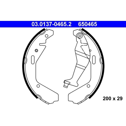 Bremsbackensatz ATE 03.0137-0465.2 f&uuml;r OPEL SUBARU SUZUKI, Hinterachse