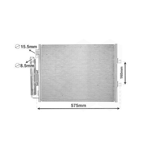 Kondensator, Klimaanlage VAN WEZEL 43005454 f&uuml;r RENAULT