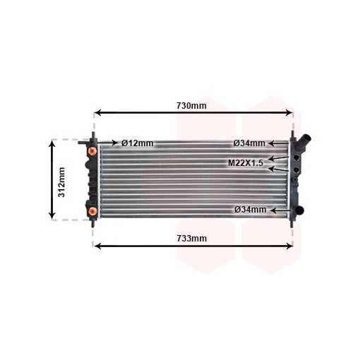 K&uuml;hler, Motork&uuml;hlung VAN WEZEL 37002264 f&uuml;r OPEL