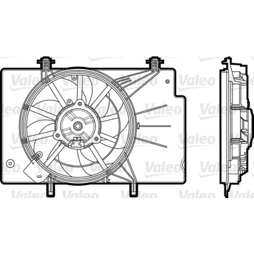 L&uuml;fter, Motork&uuml;hlung VALEO 696344 f&uuml;r FORD, f&uuml;r Fahrzeuge ohne Klimaanlage