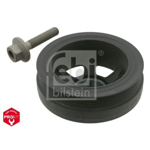 Febi Bilstein 1x 33656 Riemenscheibe (entkoppelt) f&uuml;r Kurbelwelle, mit Schraube
