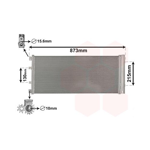 Kondensator, Klimaanlage VAN WEZEL 43005475 f&uuml;r NISSAN OPEL RENAULT