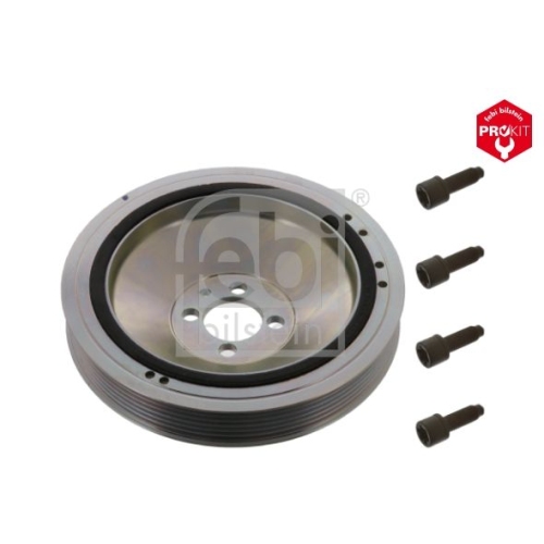 Febi Bilstein 40601 Riemenscheibe (entkoppelt) f&uuml;r Kurbelwelle, mit Schrauben , 1 St&uuml;ck