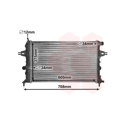 K&uuml;hler, Motork&uuml;hlung VAN WEZEL 37002296 f&uuml;r OPEL GENERAL MOTORS