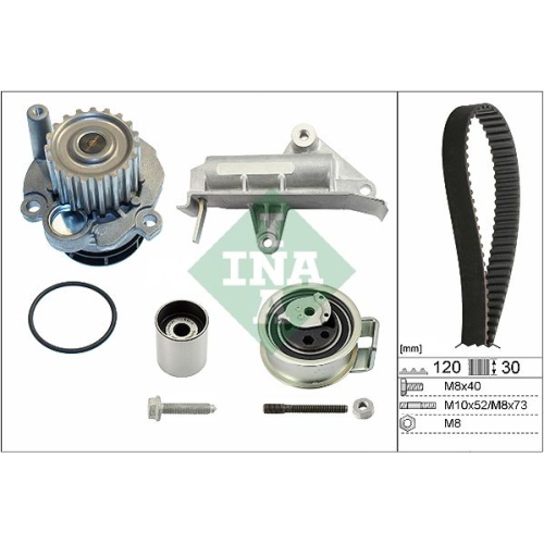 Wasserpumpe + Zahnriemensatz INA 530 0177 30 f&uuml;r AUDI FORD SEAT VW