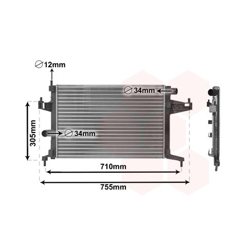 K&uuml;hler, Motork&uuml;hlung VAN WEZEL 37002306 f&uuml;r OPEL GENERAL MOTORS