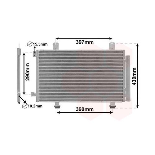 Kondensator, Klimaanlage VAN WEZEL 52005090 f&uuml;r FIAT SUZUKI