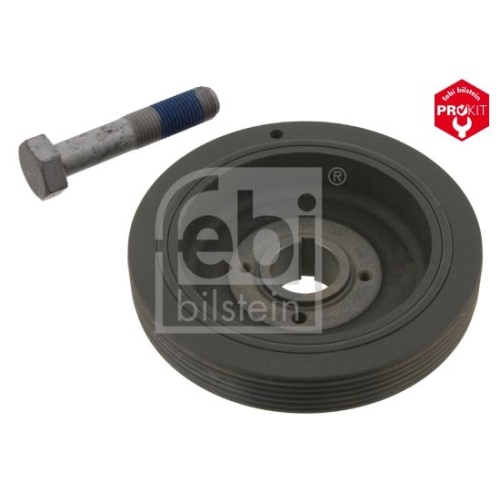 Febi Bilstein 1x 33792 Riemenscheibe (entkoppelt) f&uuml;r Kurbelwelle, mit Schraube