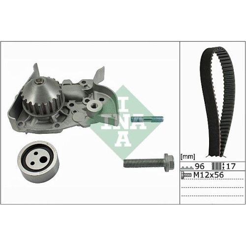Wasserpumpe + Zahnriemensatz INA 530 0191 30 f&uuml;r RENAULT DACIA