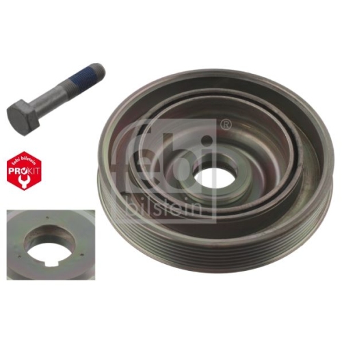 Febi Bilstein 33802 Riemenscheibe (entkoppelt) f&uuml;r Kurbelwelle, mit Schraube , 1 St&uuml;ck
