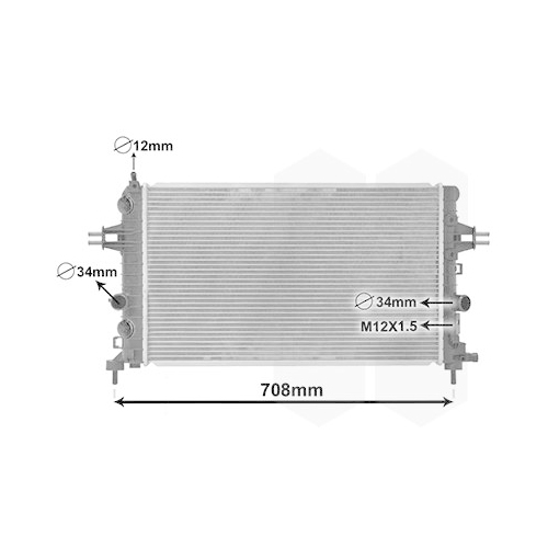 K&uuml;hler, Motork&uuml;hlung VAN WEZEL 37002363 f&uuml;r OPEL