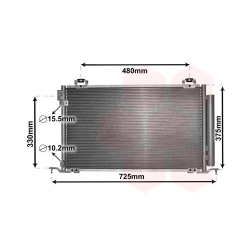 Kondensator, Klimaanlage VAN WEZEL 53005393 f&uuml;r TOYOTA