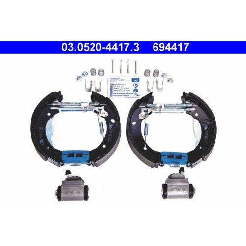 Bremsbackensatz ATE 03.0520-4417.3 Original ATE TopKit f&uuml;r, Hinterachse