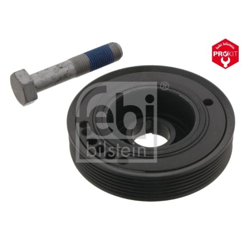 Febi Bilstein 1x 33804 Riemenscheibe (entkoppelt) f&uuml;r Kurbelwelle, mit Schraube