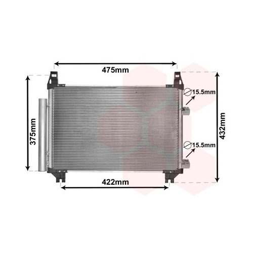 Kondensator, Klimaanlage VAN WEZEL 53005404 f&uuml;r TOYOTA