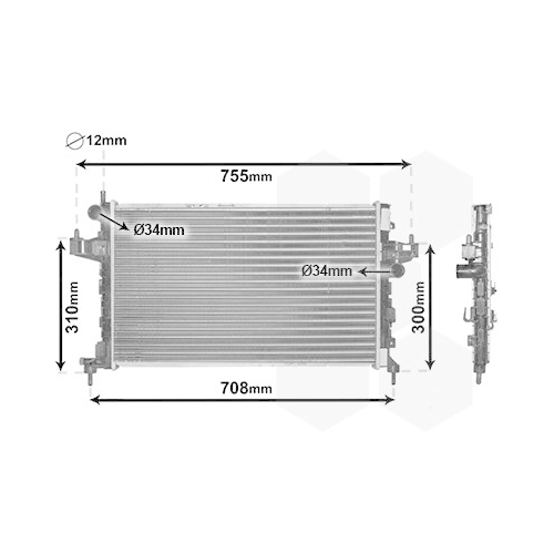K&uuml;hler, Motork&uuml;hlung VAN WEZEL 37002380 f&uuml;r OPEL