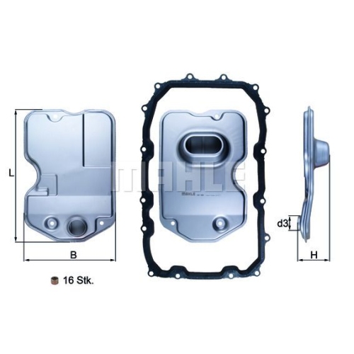 Hydraulikfilter, Automatikgetriebe KNECHT HX 160KIT f&uuml;r AUDI PORSCHE VW VAG
