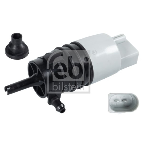 Febi Bilstein 107383 Waschwasserpumpe f&uuml;r Scheibenreinigungsanlage, mit Dichtring, 1 St&uuml;ck