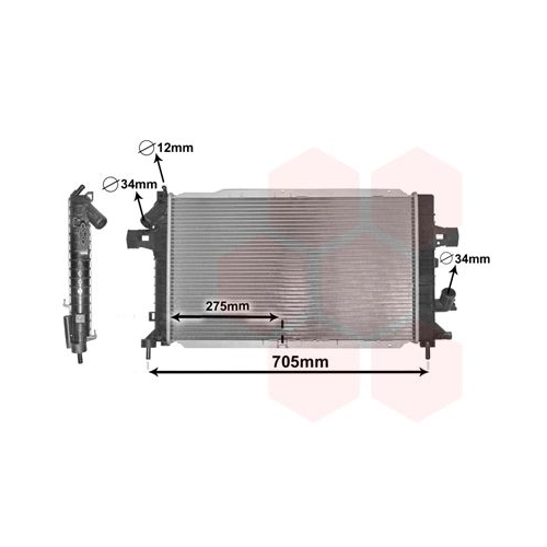 K&uuml;hler, Motork&uuml;hlung VAN WEZEL 37002383 f&uuml;r OPEL