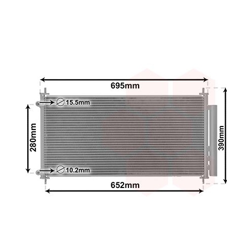 Kondensator, Klimaanlage VAN WEZEL 53005406 f&uuml;r TOYOTA