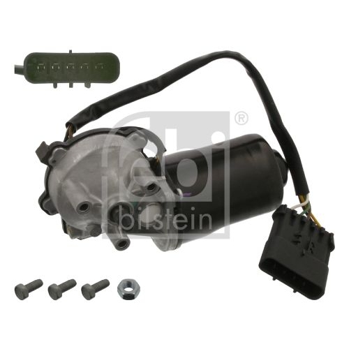 Febi Bilstein 37226 Scheibenwischermotor mit Anbaumaterial , 1 St&uuml;ck