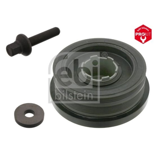 Febi Bilstein 1x 34166 Riemenscheibe (entkoppelt) f&uuml;r Kurbelwelle mit Schraube & Scheibe