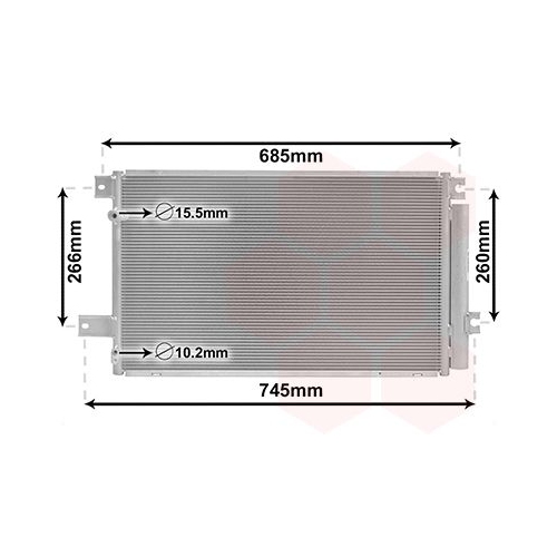 Kondensator, Klimaanlage VAN WEZEL 53005409 f&uuml;r TOYOTA