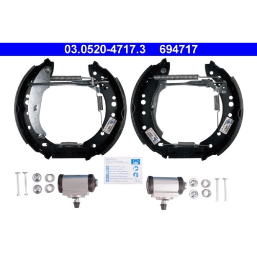 Bremsbackensatz ATE 03.0520-4717.3 Original ATE TopKit f&uuml;r RENAULT, Hinterachse