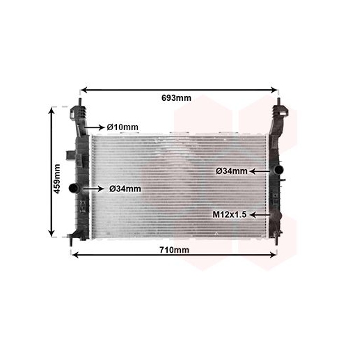 K&uuml;hler, Motork&uuml;hlung VAN WEZEL 37002431 f&uuml;r OPEL