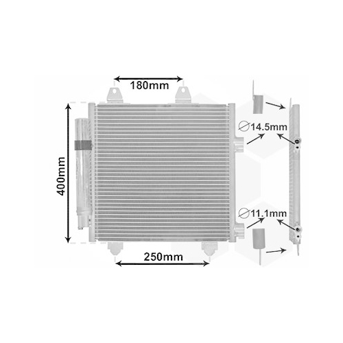 Kondensator, Klimaanlage VAN WEZEL 53005414 f&uuml;r TOYOTA CITRO&Euml;N/PEUGEOT