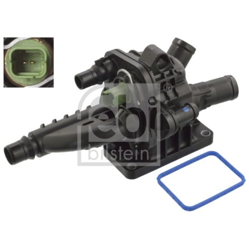 Febi Bilstein 106066 Thermostat mit Geh&auml;use, Dichtung und Temperaturschalter, 1 St&uuml;ck