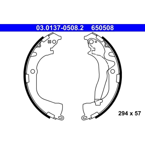 Bremsbackensatz ATE 03.0137-0508.2 f&uuml;r VAG, Hinterachse