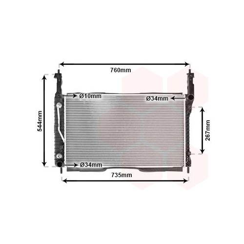 K&uuml;hler, Motork&uuml;hlung VAN WEZEL 37002432 f&uuml;r OPEL CHEVROLET