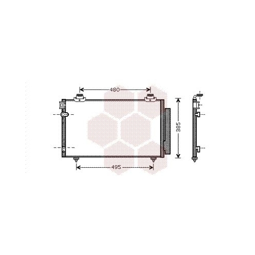 Kondensator, Klimaanlage VAN WEZEL 53005481 f&uuml;r TOYOTA