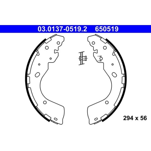 Bremsbackensatz ATE 03.0137-0519.2 f&uuml;r FORD NISSAN RENAULT, Hinterachse