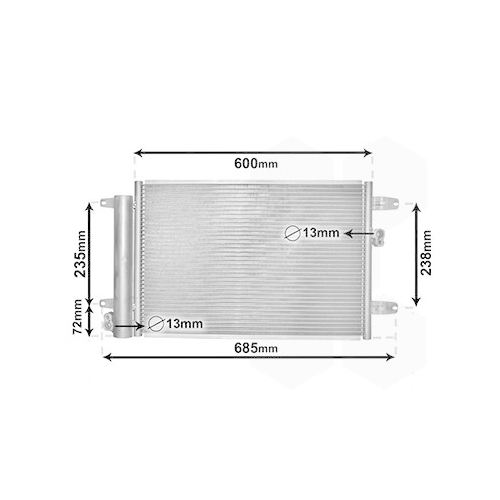 Kondensator, Klimaanlage VAN WEZEL 58005183 f&uuml;r FORD VW
