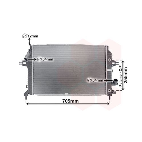 K&uuml;hler, Motork&uuml;hlung VAN WEZEL 37002460 f&uuml;r OPEL