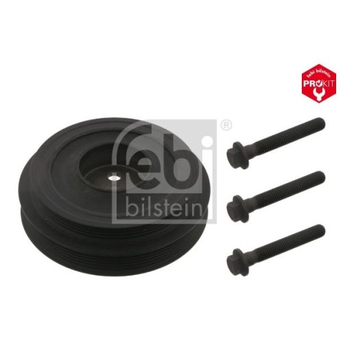 Febi Bilstein 1x 36626 Riemenscheibe (entkoppelt) f&uuml;r Kurbelwelle, mit Schrauben
